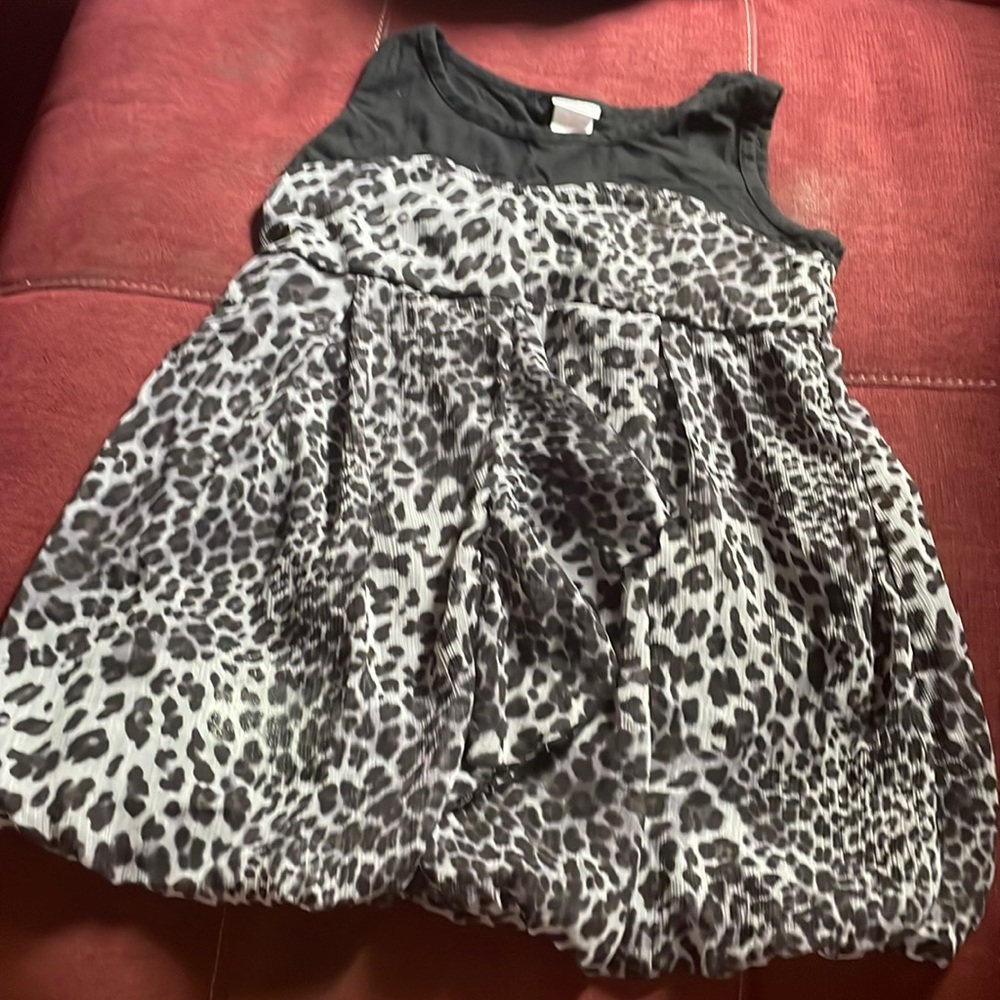 This is a black and white leopard shirt